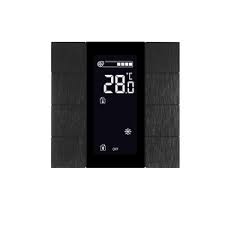 [ITR308-0101] Công tắc LCD - 8 Button Black Aluminium Eloxal Matt Brushed ITR308-1101