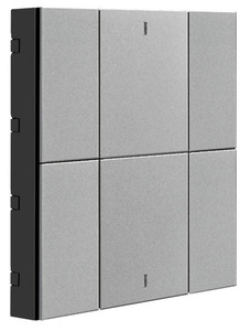 [ITR306-0005] Công tắc - 6 Button Metalic Gray Plastic ITR306-0005