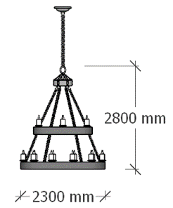 Đèn treo cổ điển HA-WR-03