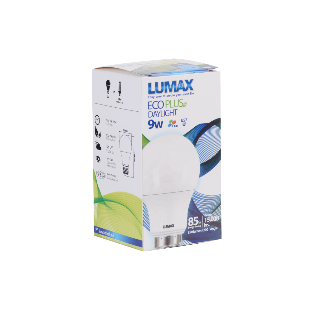 BÓNG ĐÈN LED BULB LUMAX#ECOBULB-850LM/865/9W/E27/ECO DAYLIGHT