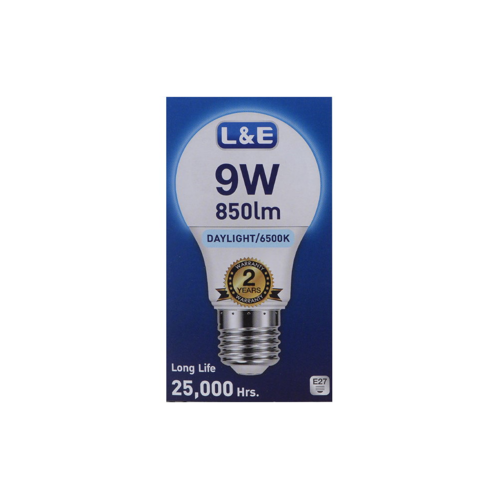 Bóng đèn LED BULB L&amp;E#LED-Bulb-850LM/865/9W/E27(G3) DAYLIGHT