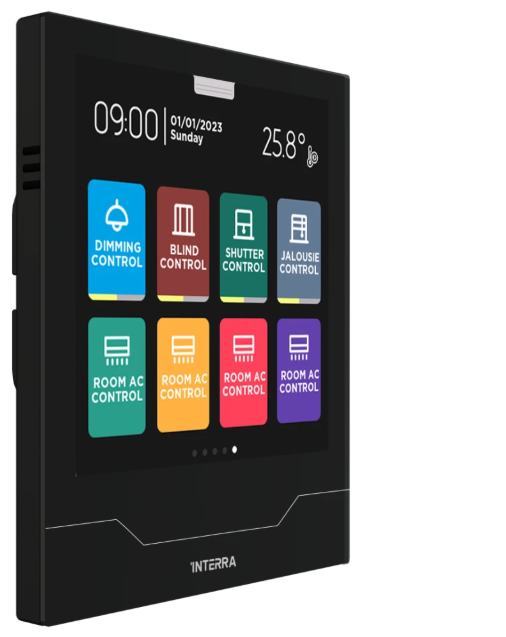 iX4 4'' KNX Touch Panel, Black w/AQI