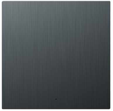 ZB A10 Series 1-Gang 1-Button Switch Panel (Brushed Gray Metal Panel)