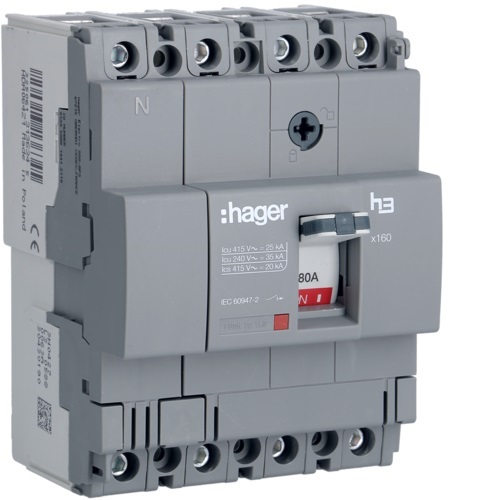 [HHA081Z] MCCB 4P 80A 25kA - HHA081Z