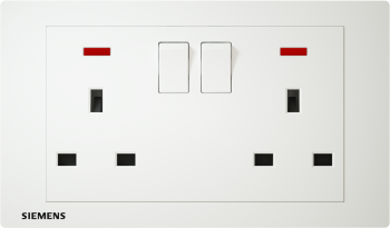 Ổ cắm đôi chuẩn BS 13A có công tắc và LED 5UB13233PC01