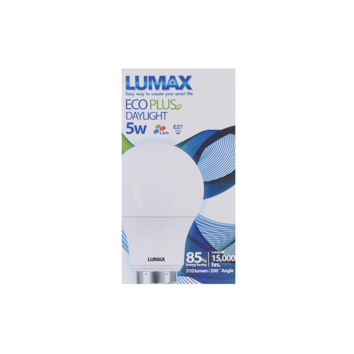 [ECOBULB-510LM/865/5W] Bóng đèn LED BULB LUMAX ECOBULB-510LM/865/5W/E27