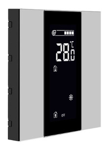 [ITR302-1002] Công tắc iSwitch with LCD - 2 Button Glossy White Plastic ITR302-1002