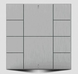 [ITR310-0100] Công tắc - 10 Button Natural Aluminium Eloxal Matt Brushed ITR310-0100