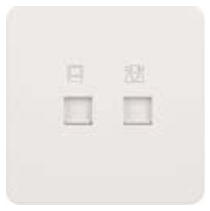 [WGDT2RJRJ5] RJ11 + RJ45 (CAT 5E) OUTLET WGDT2RJRJ5